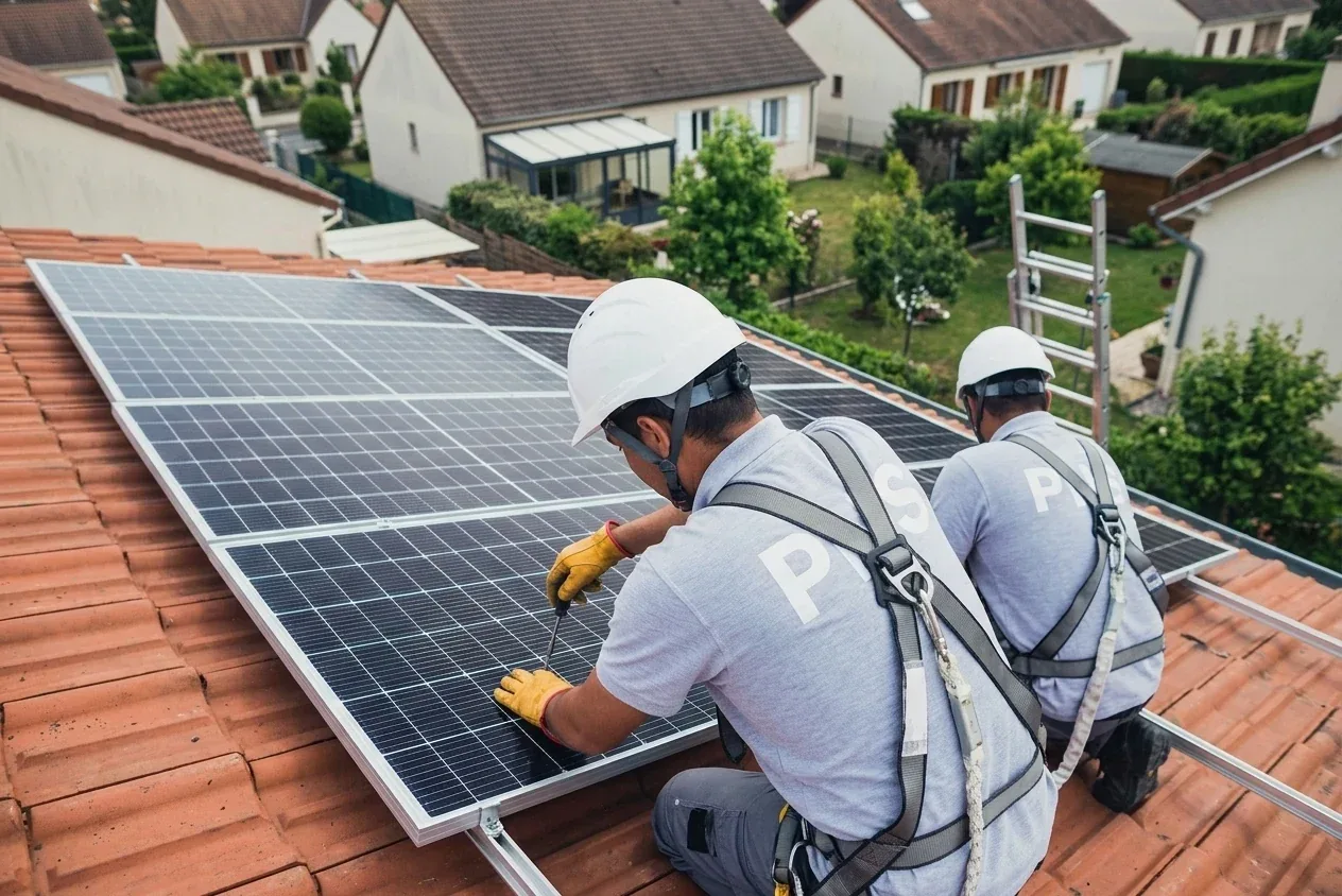Panneaux solaires dans les Bouches-du-Rhône